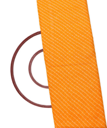 yellow and white lehariya kota doria fabric b136 4157